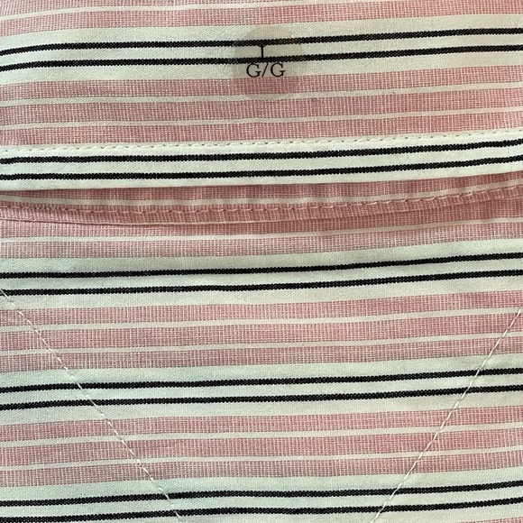 Tommy  Hilfiger Pink Striped Button Up Shirt Large Long Sleeve 80s 2 Ply Fabric - Picture 9 of 12